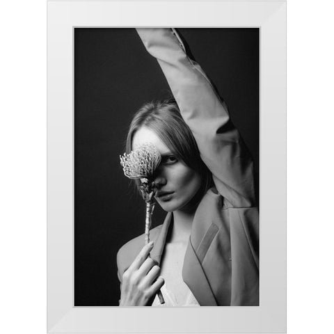Untitled White Modern Wood Framed Art Print by Vasilenko, Artem
