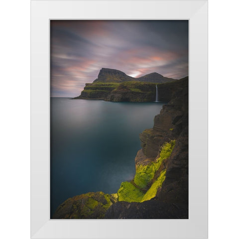 Gaysadalur.. White Modern Wood Framed Art Print by Age Hol, Fred
