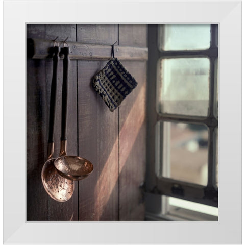 Kitchen White Modern Wood Framed Art Print by Laercio, Luiz