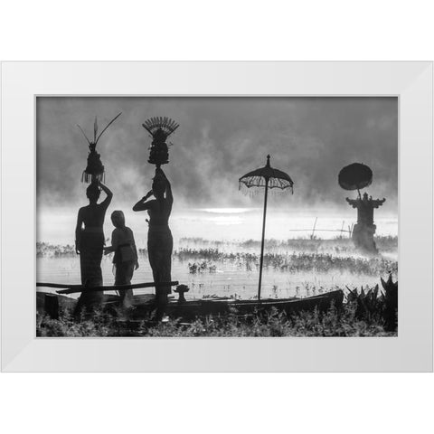 Devotion White Modern Wood Framed Art Print by Van Der, Anges