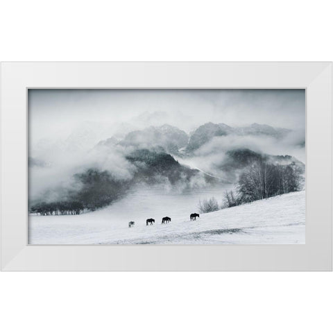 The Hard Way White Modern Wood Framed Art Print by Z, Bingo