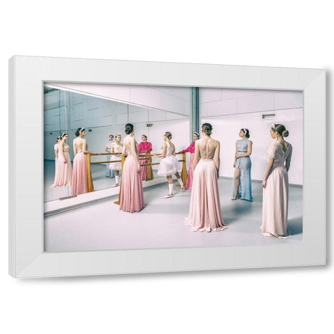 Make Me A Wish White Modern Wood Framed Art Print by hfmsantos