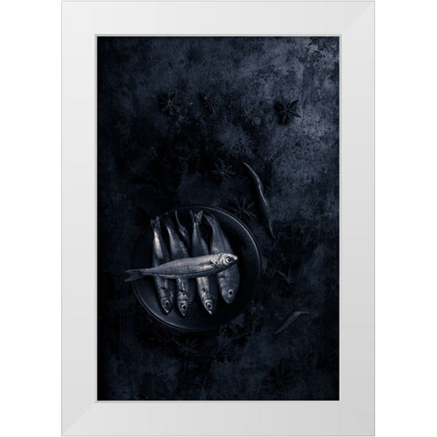 After Party White Modern Wood Framed Art Print by Kazamil, Farid