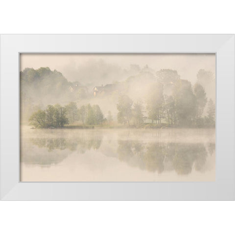 Early Morning. White Modern Wood Framed Art Print by Wallberg, Allan