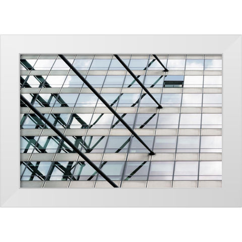 Open Window White Modern Wood Framed Art Print by Van Son, Greetje