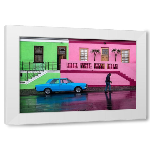 No. 75 White Modern Wood Framed Art Print by stephanusjs