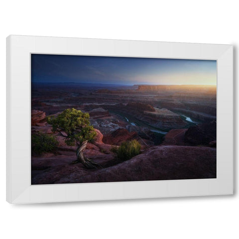 Deadhorse Land White Modern Wood Framed Art Print by Pablo De, Juan