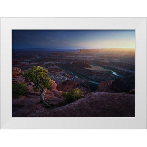 Deadhorse Land White Modern Wood Framed Art Print by Pablo De, Juan