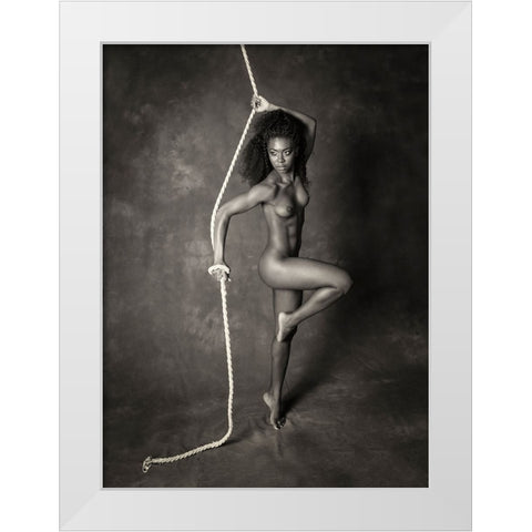 Strength In Beauty White Modern Wood Framed Art Print by Blease, Joan