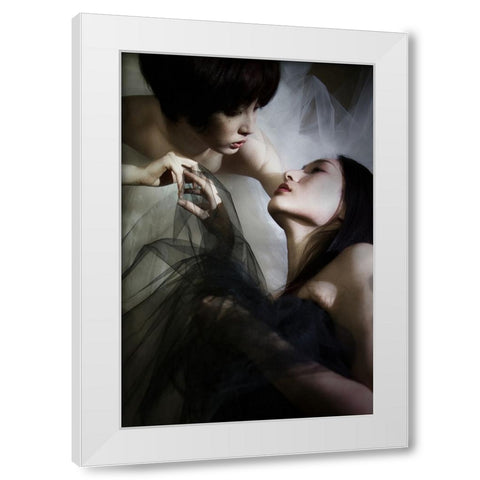 Dialectique De LAnge White Modern Wood Framed Art Print by YOSHIDA, Hajime