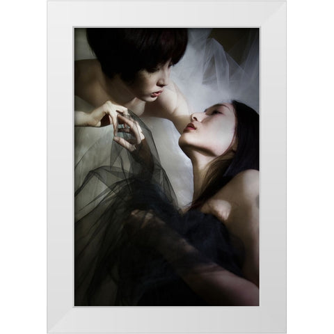 Dialectique De LAnge White Modern Wood Framed Art Print by YOSHIDA, Hajime