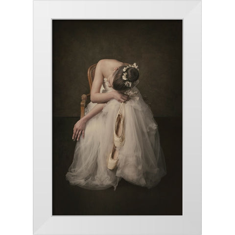 Ballerina White Modern Wood Framed Art Print by Kayen-Mouthaan, Carola