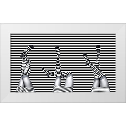 Untitled White Modern Wood Framed Art Print by Saeidinia, Afshin