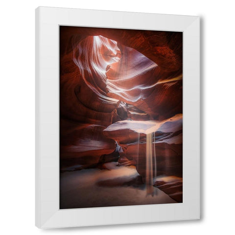Antelope Sandfall White Modern Wood Framed Art Print by Gamito, Clara