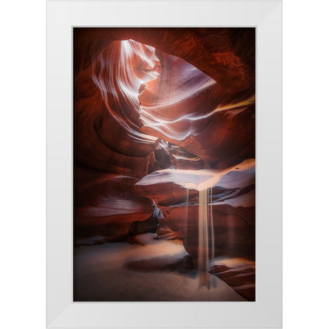 Antelope Sandfall White Modern Wood Framed Art Print by Gamito, Clara