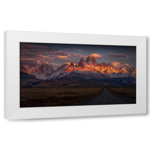 Burning Peak White Modern Wood Framed Art Print by Svoboda Mqep, Peter