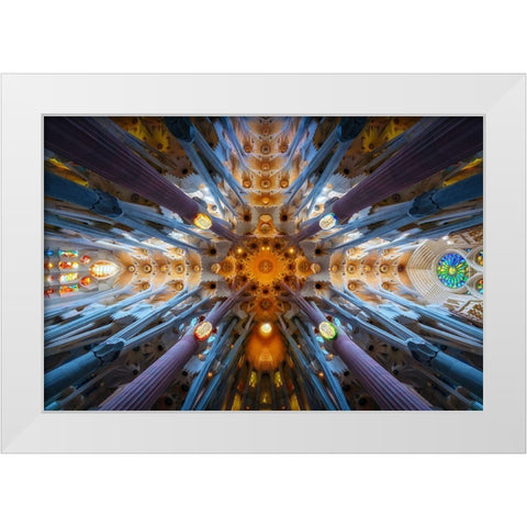 Sagrada White Modern Wood Framed Art Print by Pablo De, Juan