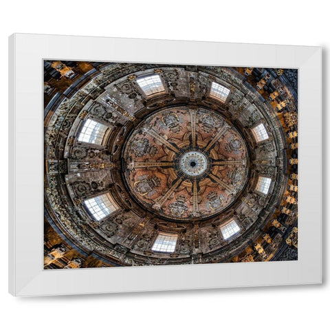 Vault In Perspective White Modern Wood Framed Art Print by Domont, Jois