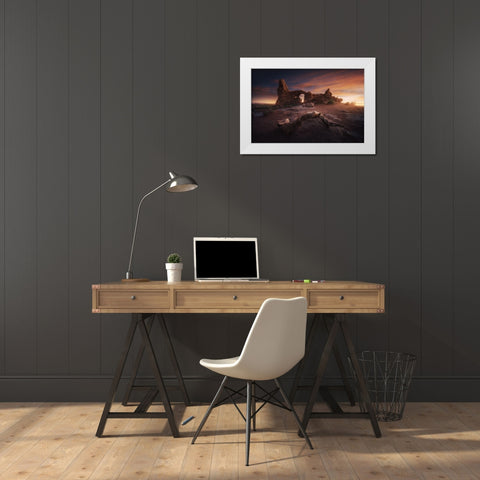 Roots Of Arches. White Modern Wood Framed Art Print by Pablo De, Juan