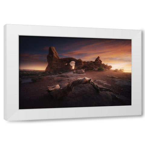 Roots Of Arches. White Modern Wood Framed Art Print by Pablo De, Juan