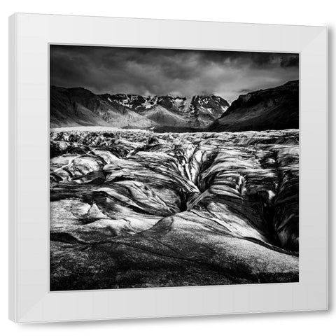 The Black Glacier White Modern Wood Framed Art Print by Digalakis, George