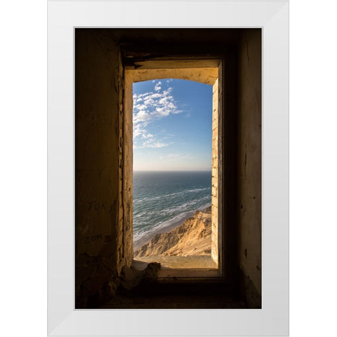 Sea View. White Modern Wood Framed Art Print by Londal, Leif