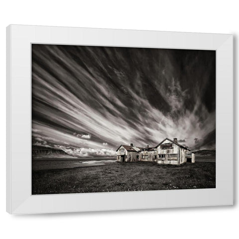 Old Hospital (Mono) White Modern Wood Framed Art Print by H. Ingibergsson, Torsteinn