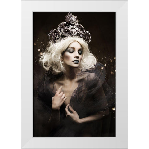 Extravagance White Modern Wood Framed Art Print by Siegart