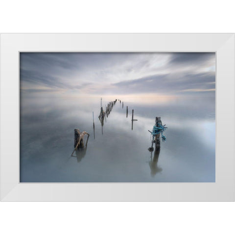 The Quiet Place White Modern Wood Framed Art Print by Guerola, Joaquin