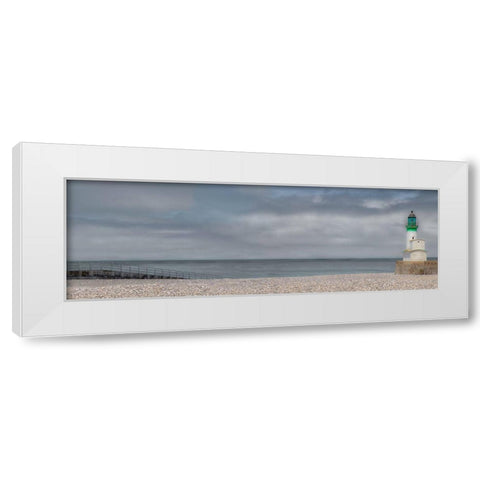 Tracport Lighthouse White Modern Wood Framed Art Print by Claes, Gilbert