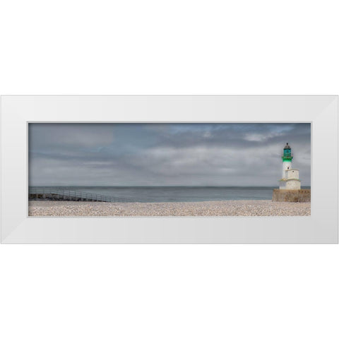 Tracport Lighthouse White Modern Wood Framed Art Print by Claes, Gilbert