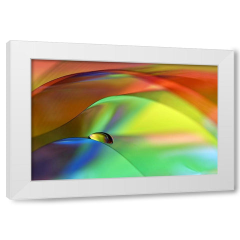 Color Cascade White Modern Wood Framed Art Print by Westum, Heidi