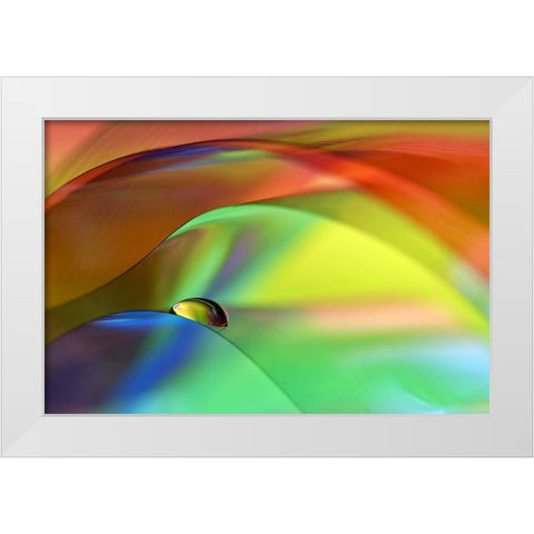 Color Cascade White Modern Wood Framed Art Print by Westum, Heidi