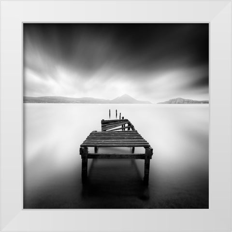 Broken Promises White Modern Wood Framed Art Print by Digalakis, George