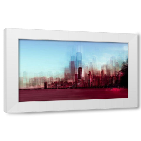 Red Chicago White Modern Wood Framed Art Print by Chiriaco, Carmine
