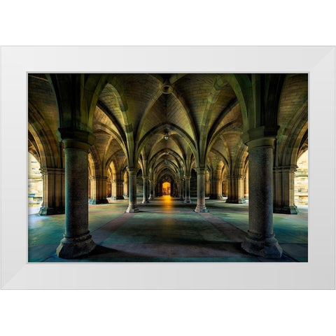 Go In White Modern Wood Framed Art Print by Pastor Benjumeda, Eugenio