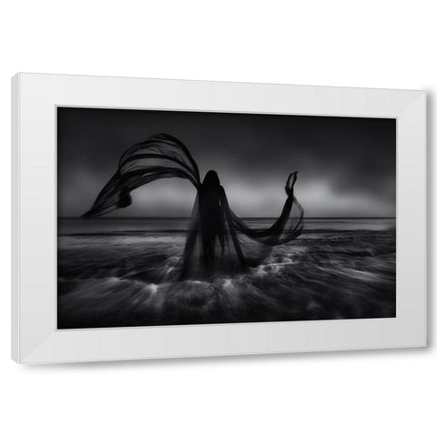 Children Of Chaos I :Nyx White Modern Wood Framed Art Print by Kaimaki, Maria