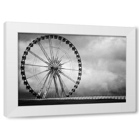 Cabins And Cabins White Modern Wood Framed Art Print by Flour, Jef