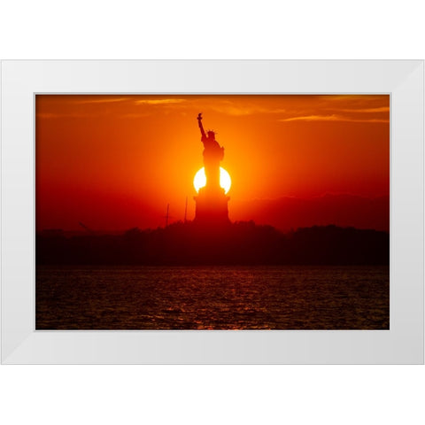 Twice a Year White Modern Wood Framed Art Print by Castellano, Michael