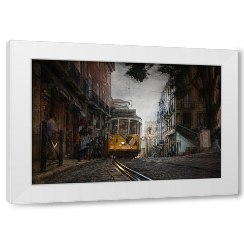The Exciting Lisbon White Modern Wood Framed Art Print by C. Lobato, Jose