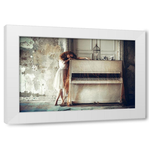 It Is Both A Blessing And A Curse To Feel Everything So Very Deeply... White Modern Wood Framed Art Print by Bolgov, Ruslan