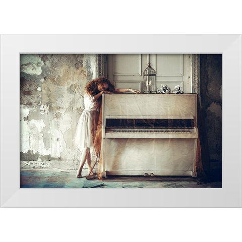 It Is Both A Blessing And A Curse To Feel Everything So Very Deeply... White Modern Wood Framed Art Print by Bolgov, Ruslan