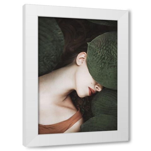 Ola White Modern Wood Framed Art Print by Gorecka, Dorota