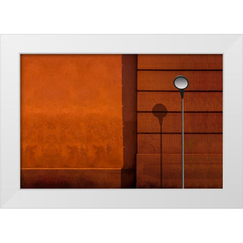 Orange White Modern Wood Framed Art Print by Schuster, Inge