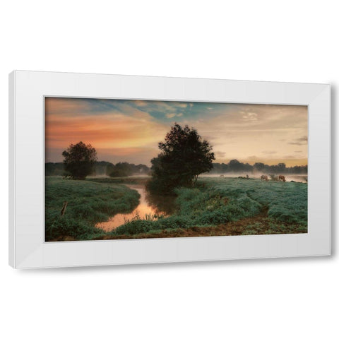 Foggy Dream White Modern Wood Framed Art Print by Dingemans, Saskia