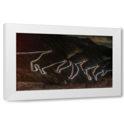 Passo Dello Stelvio White Modern Wood Framed Art Print by Caleffi, Emanuele