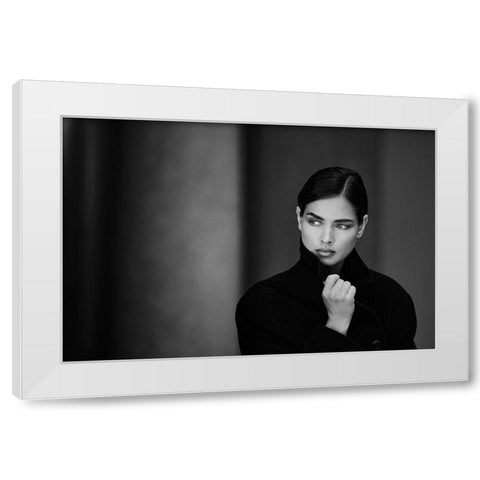 Gulsina White Modern Wood Framed Art Print by Peter Muller Photography