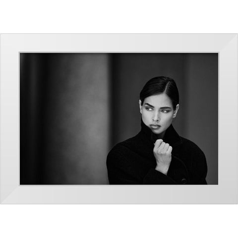 Gulsina White Modern Wood Framed Art Print by Peter Muller Photography
