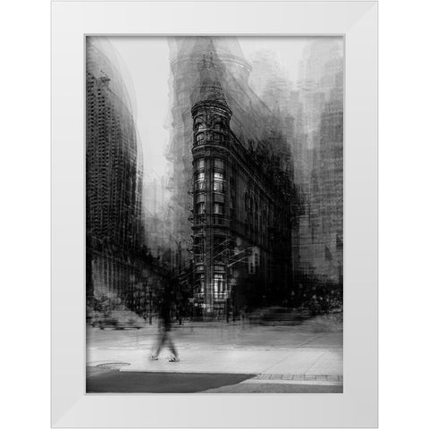 The Man With Sandals White Modern Wood Framed Art Print by Chiriaco, Carmine
