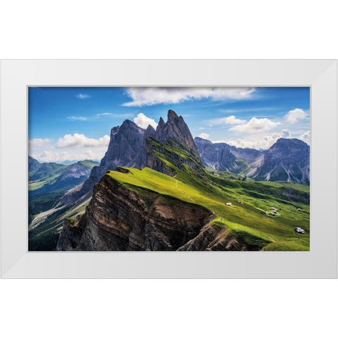 On The Edge White Modern Wood Framed Art Print by Krivec, Ales